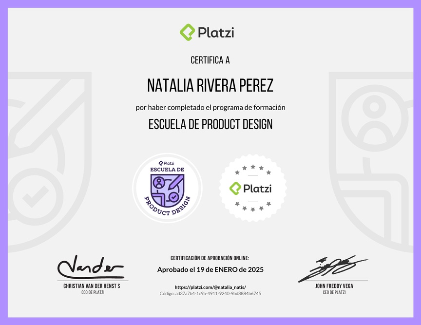 Diploma de la Ruta de Aprendizaje de Diseño de Producto