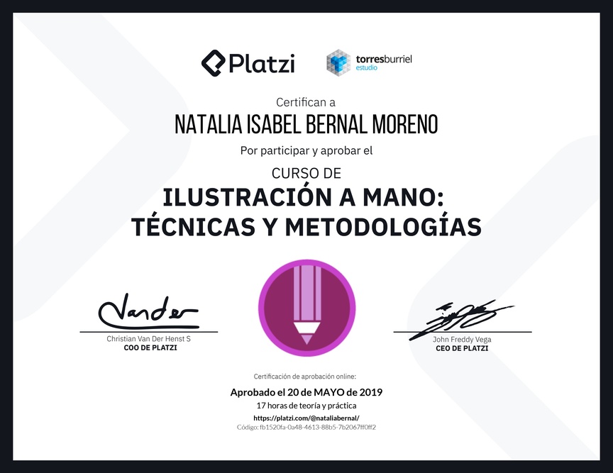 Diploma del Curso de Ilustración a Mano: Técnicas y Metodologías