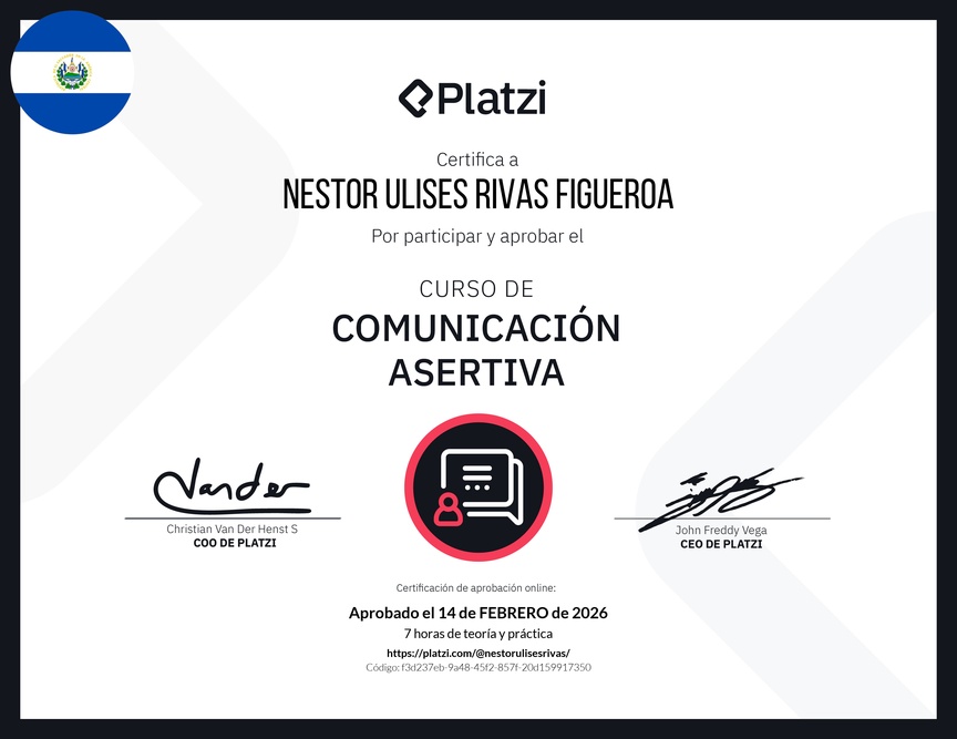Diploma del Curso de Comunicación Asertiva
