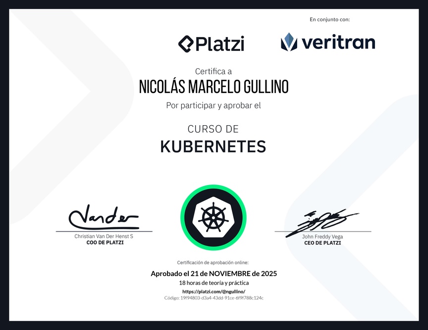 Diploma del Curso de Kubernetes