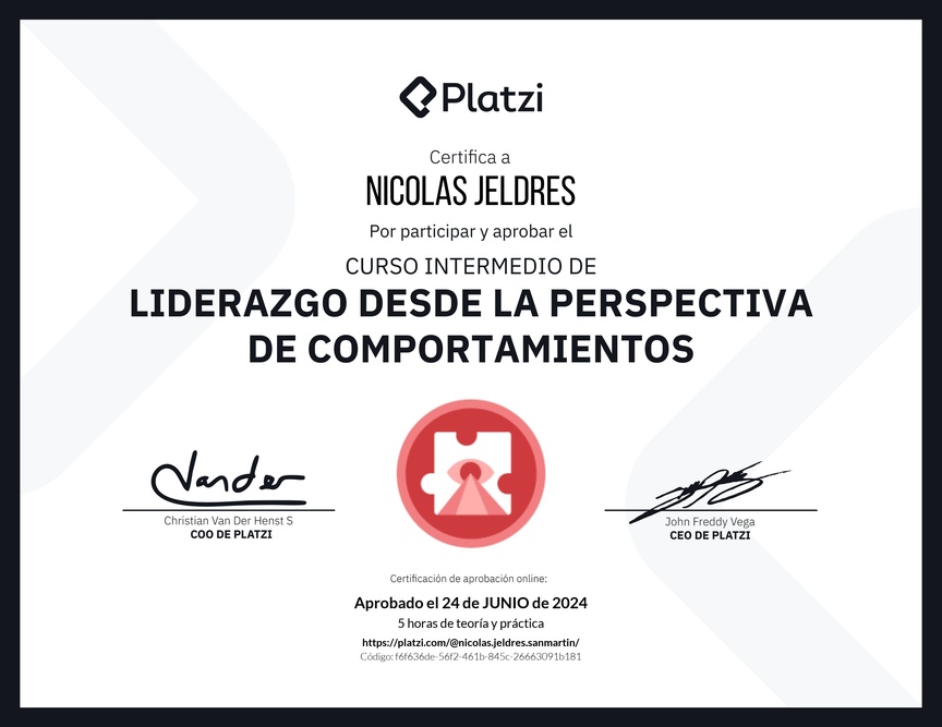 Diploma del Curso Intermedio de Liderazgo: Identifica los Tipos de Liderazgo