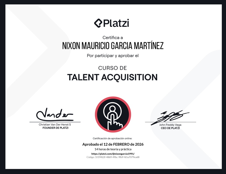 Diploma del Curso de Talent Acquisition