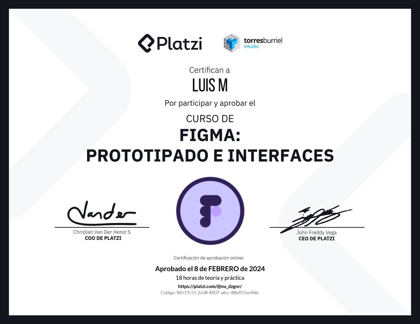 Diploma del Curso Básico de Figma - 2022