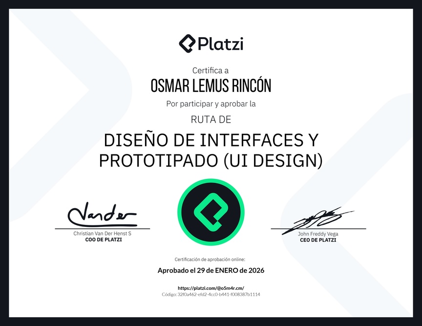 Diploma de la Ruta de Aprendizaje de Diseño de Interfaces y Prototipado (UI Design)