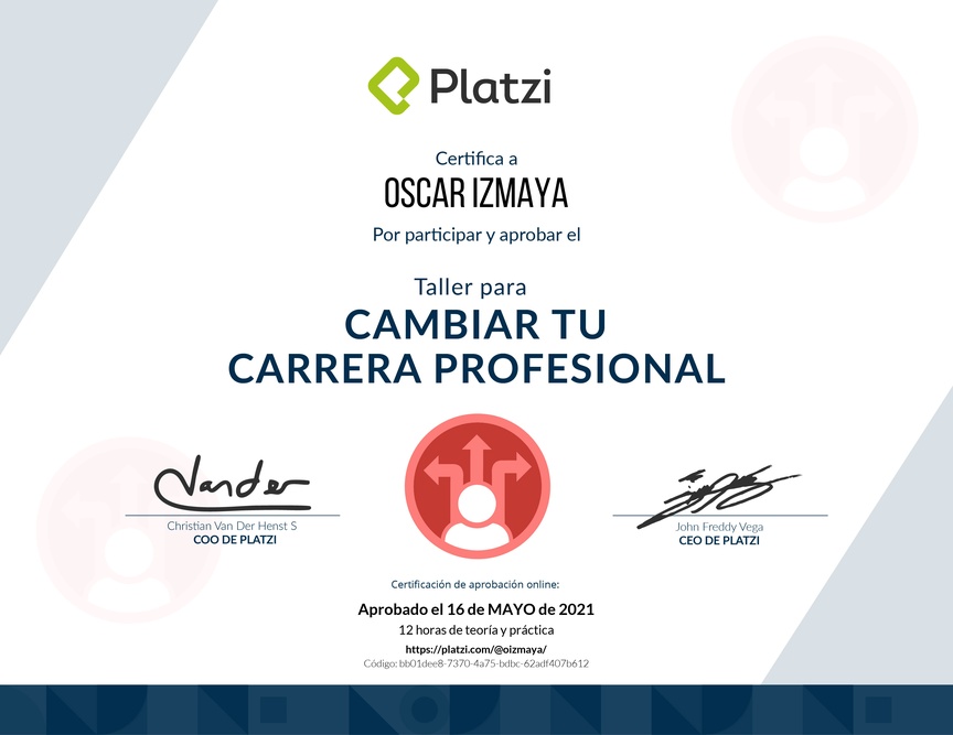 Diploma de Audiotaller para Cambiar tu Carrera Profesional