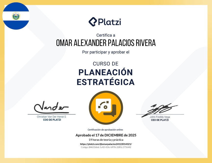 Diploma del Curso de Planeación Estratégica