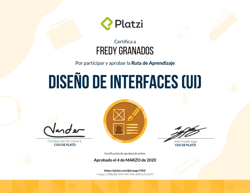 Diploma de la Ruta de Aprendizaje de Diseño de Interfaces (UI)