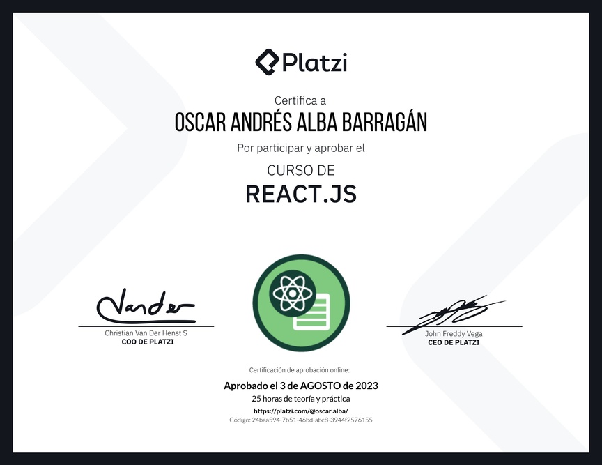 Diploma del Curso de React.js