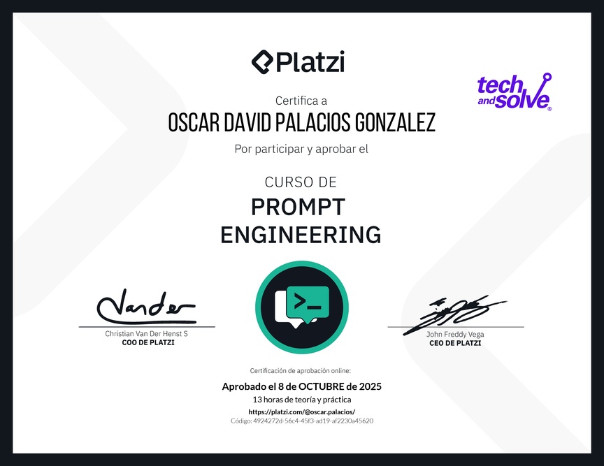 Diploma del Curso de Prompt Engineering