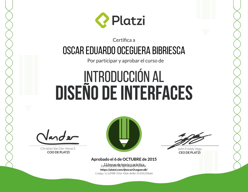 Diploma de Introducción al Diseño de Interfaces 2017