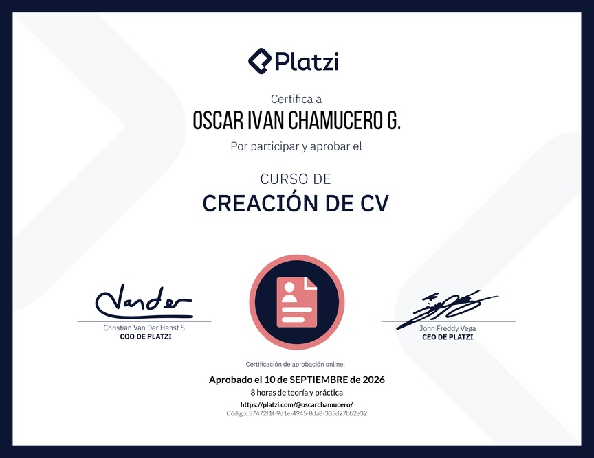 Diploma del Curso de Creación de CV