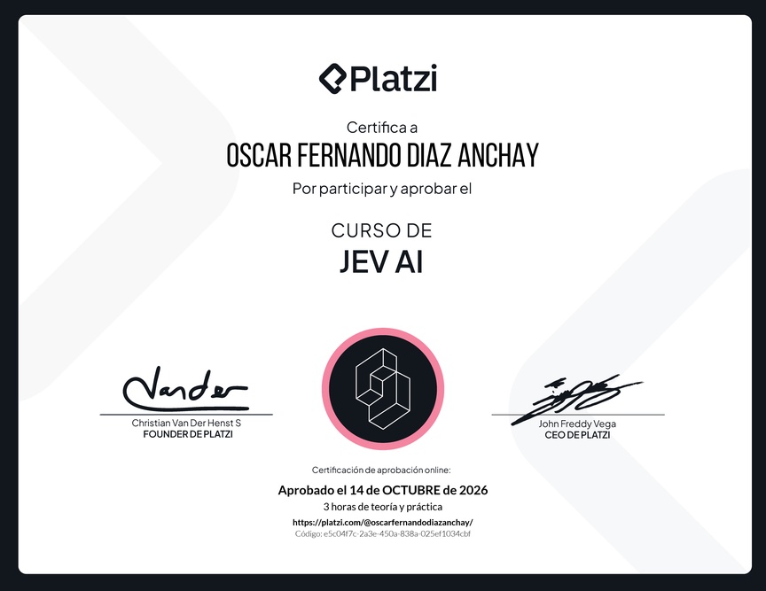 Diploma del Curso de Jev AI