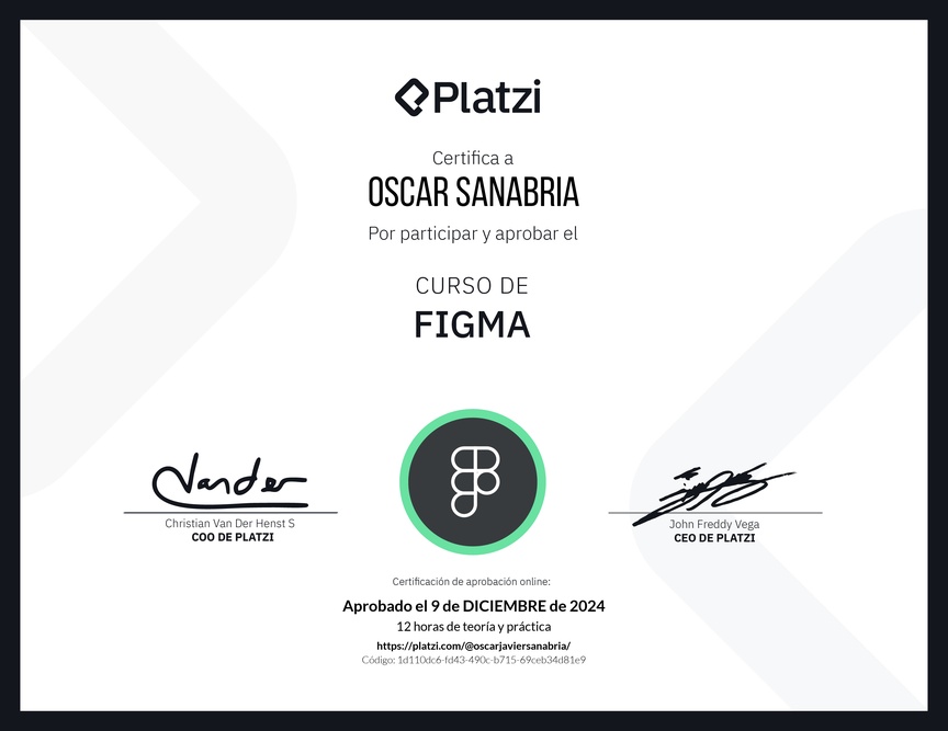 Diploma del Curso de Figma