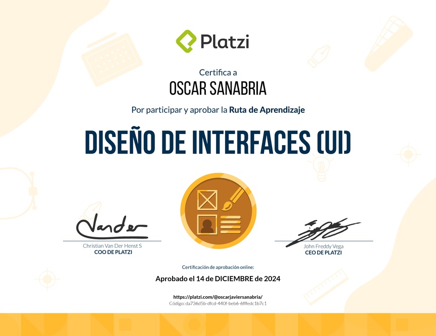 Diploma de la Ruta de Aprendizaje de Diseño de Interfaces (UI)