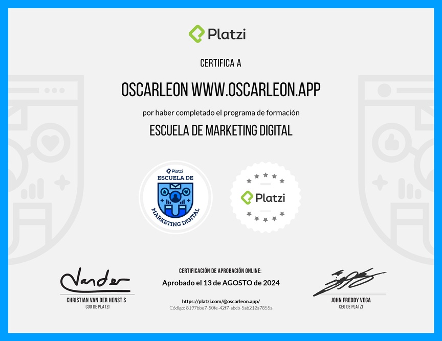 Diploma de la Ruta de Aprendizaje de Marketing Digital
