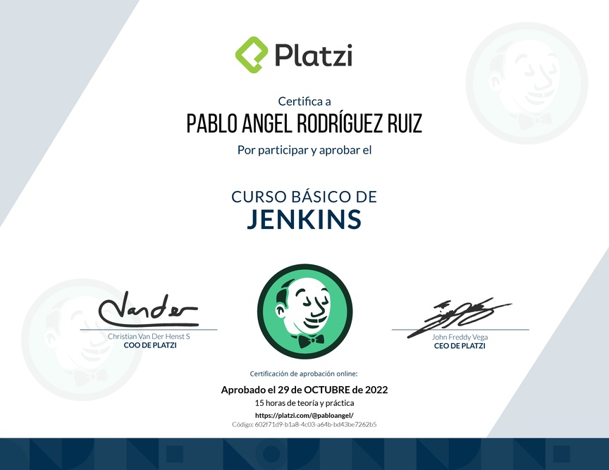 Diploma del Curso Básico de Jenkins