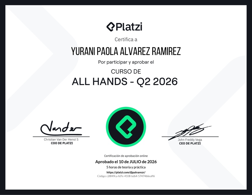 Diploma de All Hands Q3 - 2026