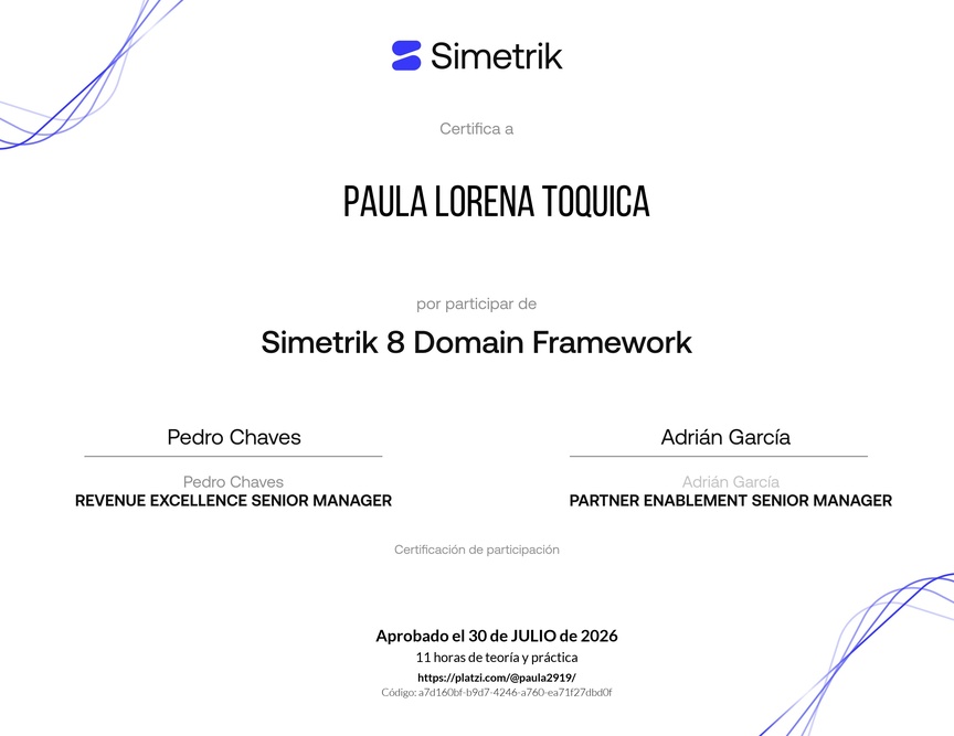 Diploma de Simetrik 8-Domain Use Case Framework for GTM Teams