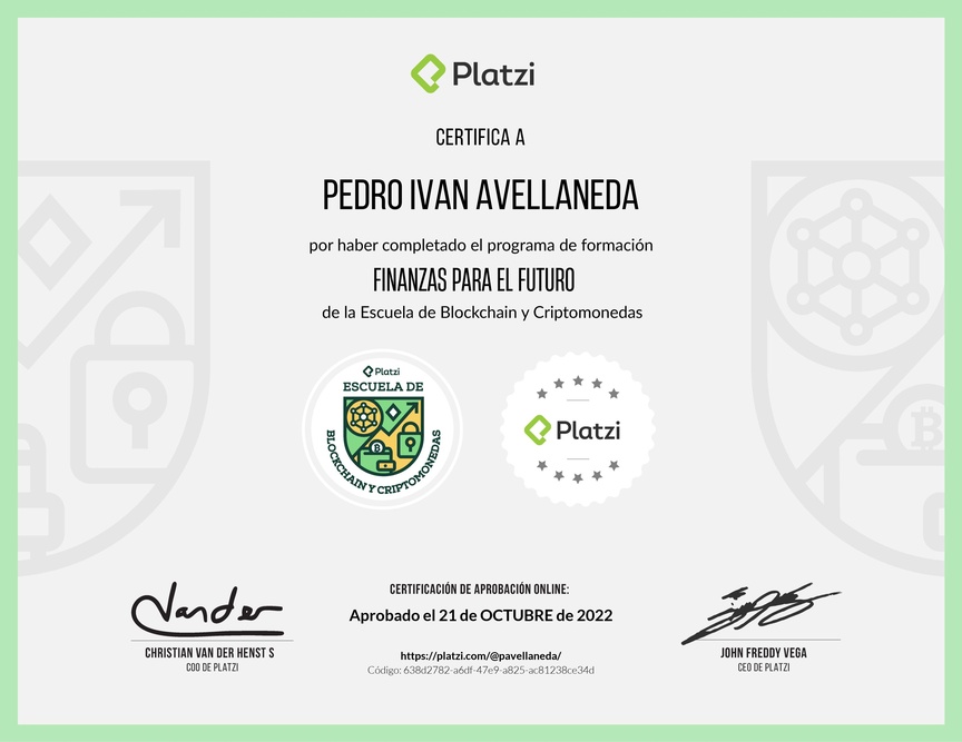 Diploma de la Ruta de Aprendizaje de Finanzas para el futuro