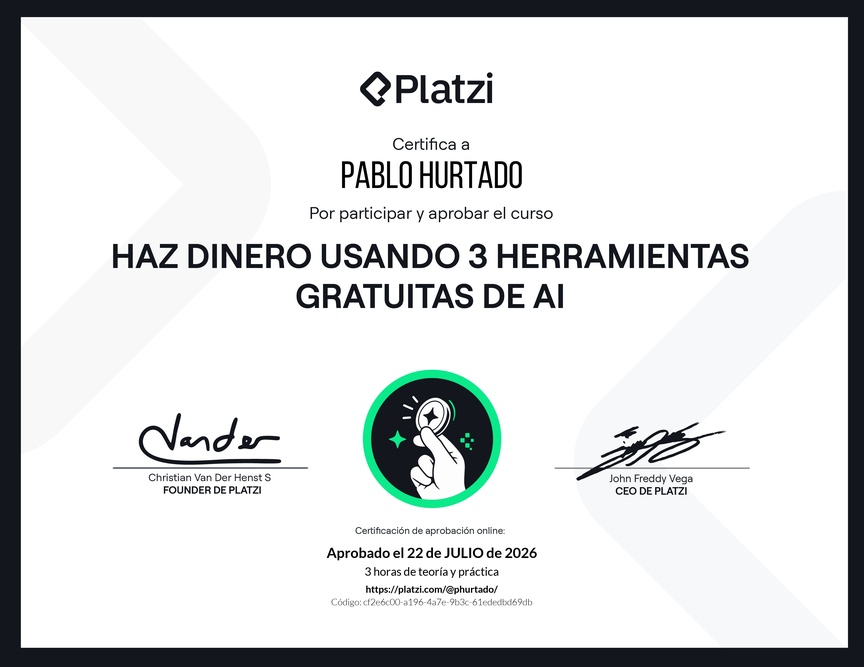 Diploma de Monetiza tu talento: Haz dinero con AI gratuita