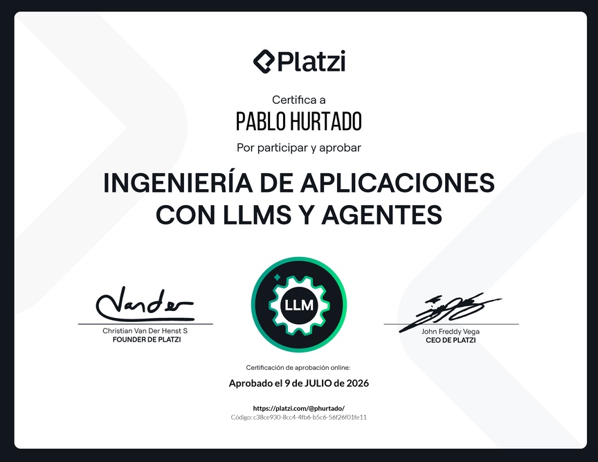 Diploma de la Ruta de Aprendizaje de Ingeniería de IA con LLMs y Agentes