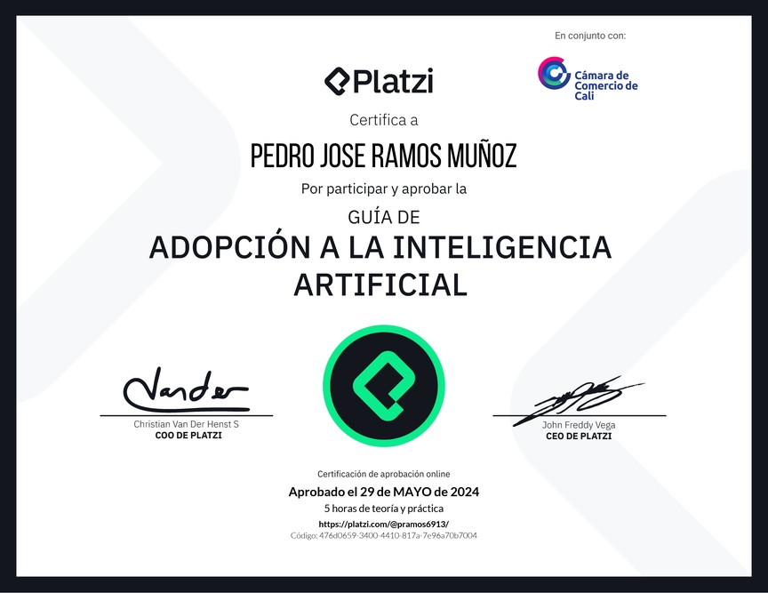 Diploma de Guía de Adopción a la Inteligencia Artificial 2023