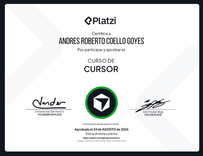 Diploma del Curso de Cursor