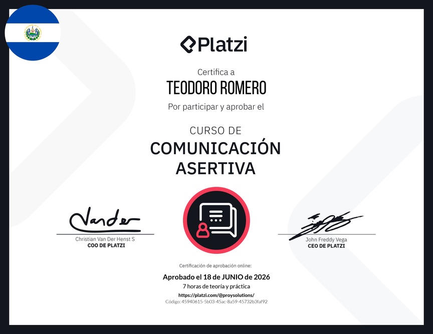 Diploma del Curso de Comunicación Asertiva