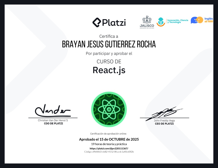 Diploma del Curso de React.js
