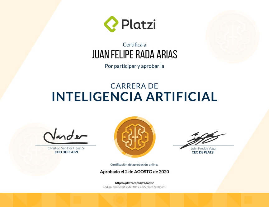 Diploma de la Ruta de Aprendizaje de Inteligencia Artificial MinTIC - Icetex
