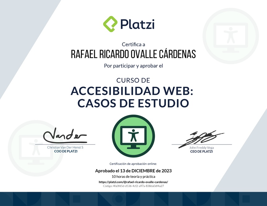 Diploma de Audiocurso de Accesibilidad Web: Casos de Estudio