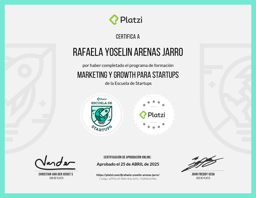 Diploma de la Ruta de Aprendizaje de Marketing y Growth para Startups