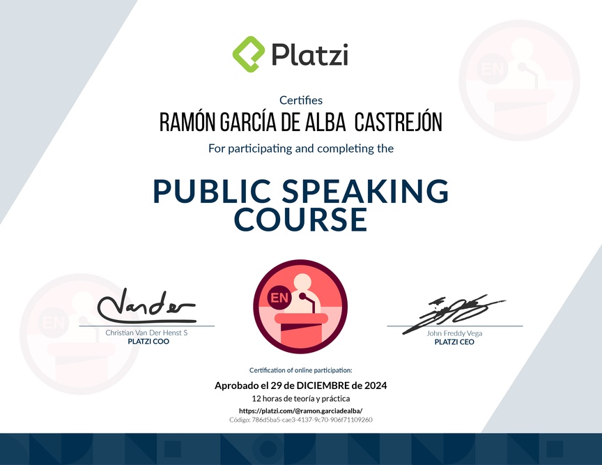 Diploma de Taller de Oratoria
