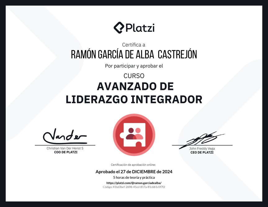 Diploma del Curso Avanzado de Liderazgo: Adapta tu Estilo de Liderazgo