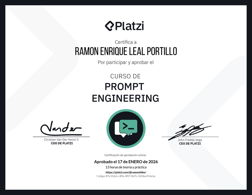 Diploma del Curso de Prompt Engineering