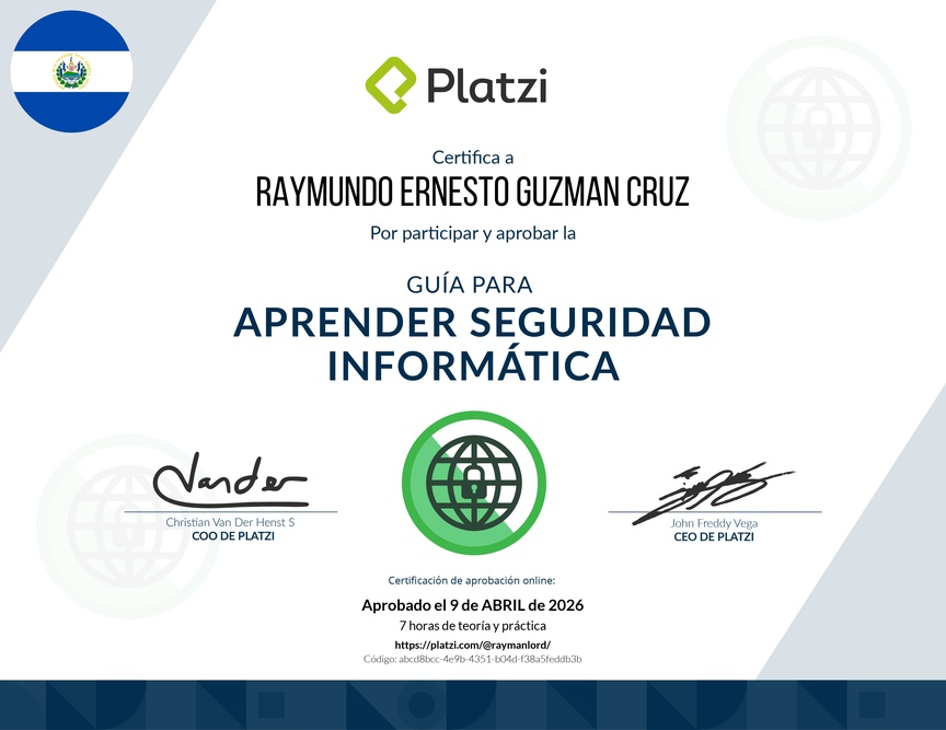 Diploma de Guía para Aprender Seguridad Informática
