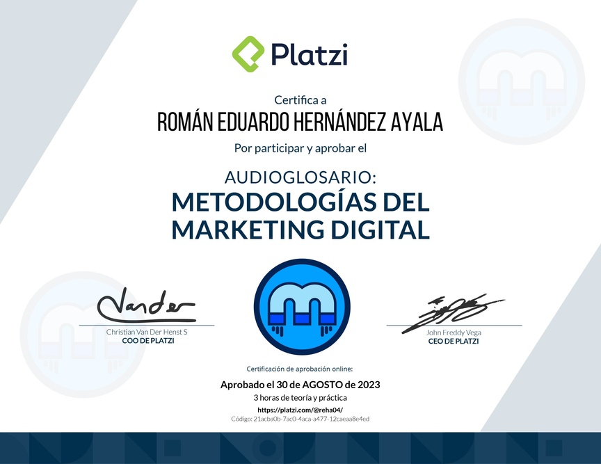 Diploma de Audioglosario: aprende a calificar usuarios