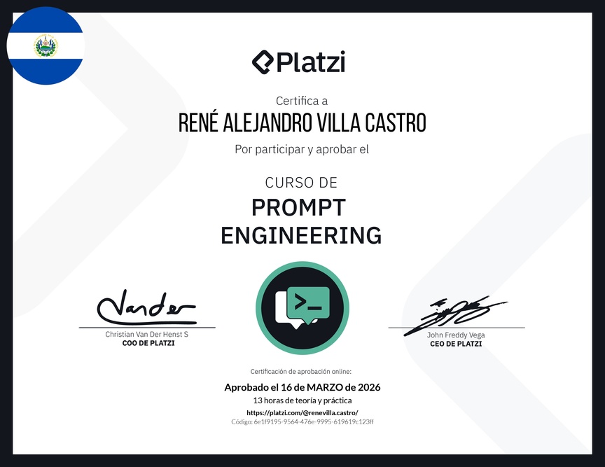 Diploma del Curso de Prompt Engineering