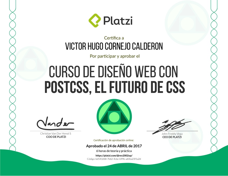Diploma de Diseño web con PostCSS, el futuro de CSS