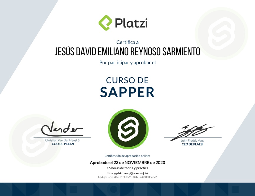 Diploma del Curso de Sapper
