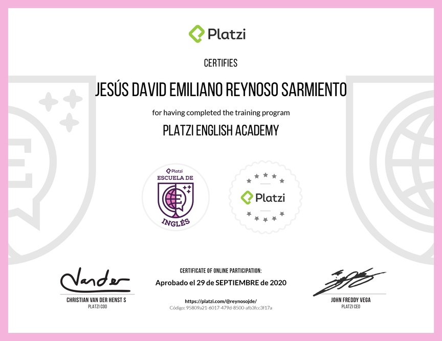 Diploma de la Ruta de Aprendizaje de English Learning