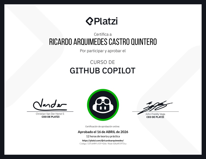 Diploma del Curso de GitHub Copilot