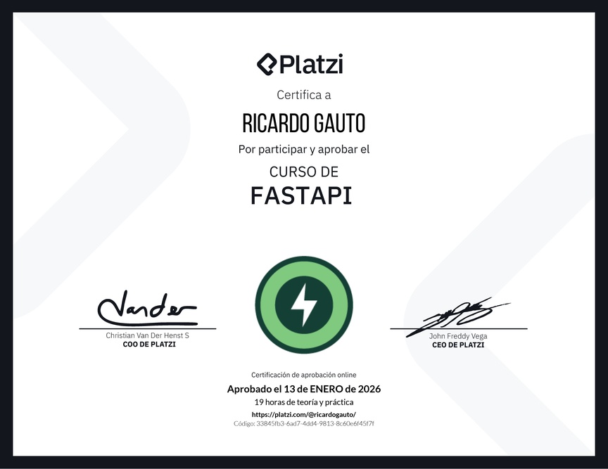 Diploma del Curso de FastAPI
