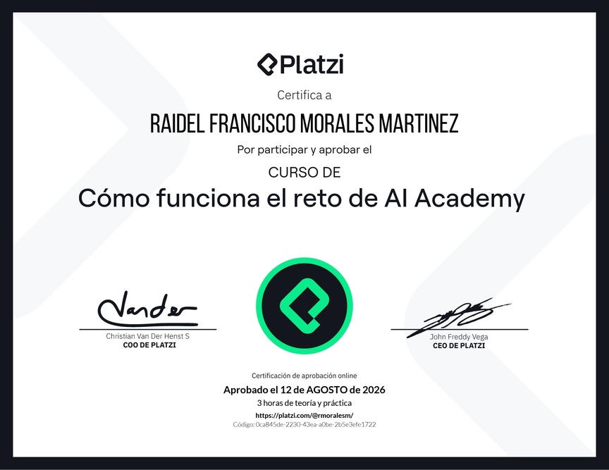 Diploma de Reto AI Academy: Multiplica 10x tu impacto profesional