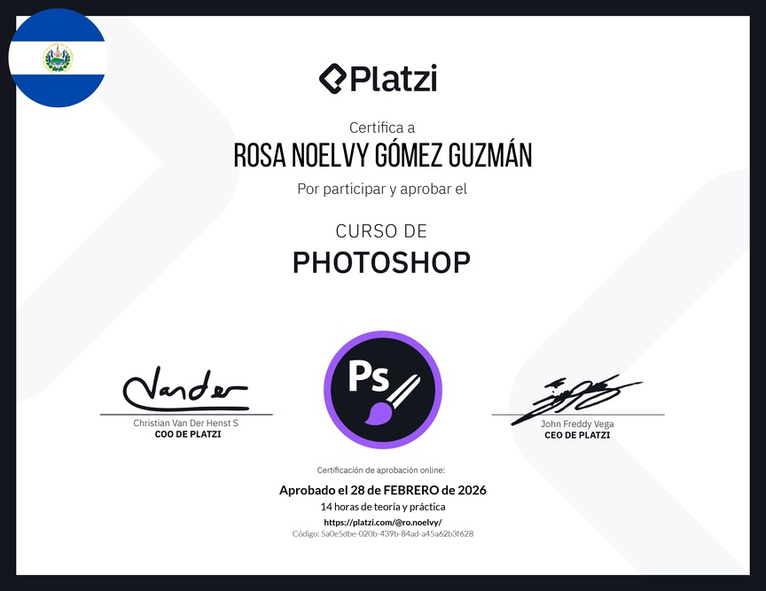 Diploma del Curso de Photoshop