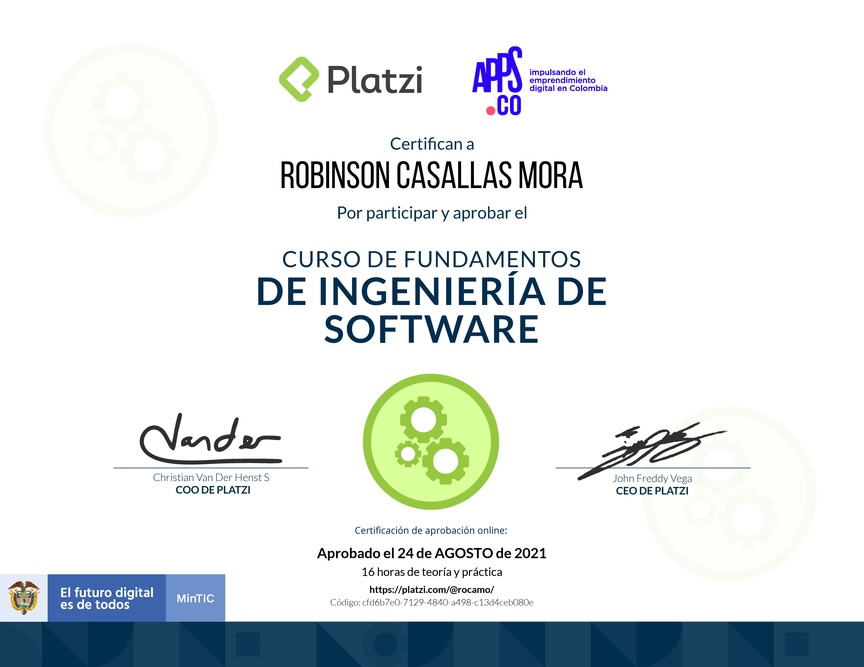 Diploma de Fundamentos de Ingeniería de Software