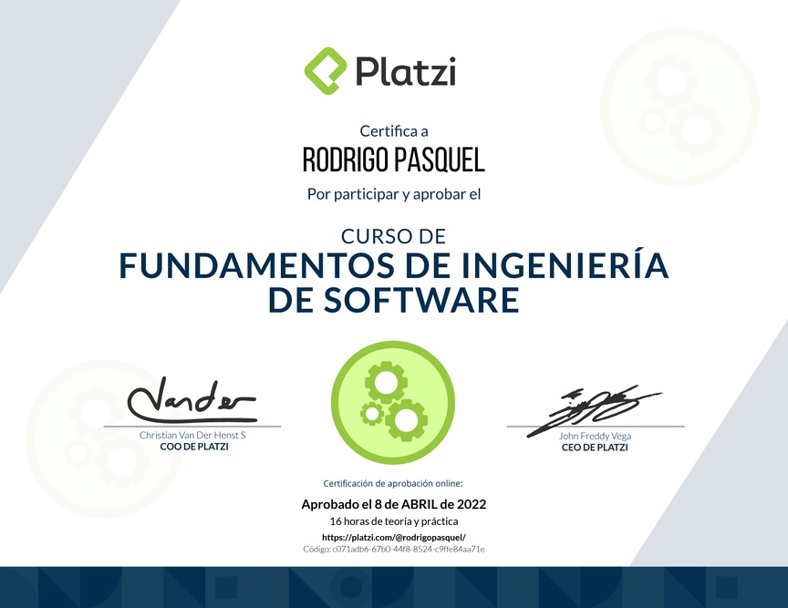 Diploma de Fundamentos de Ingeniería de Software