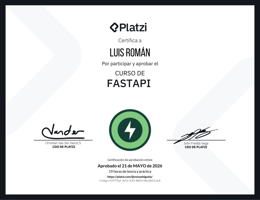 Diploma del Curso de FastAPI