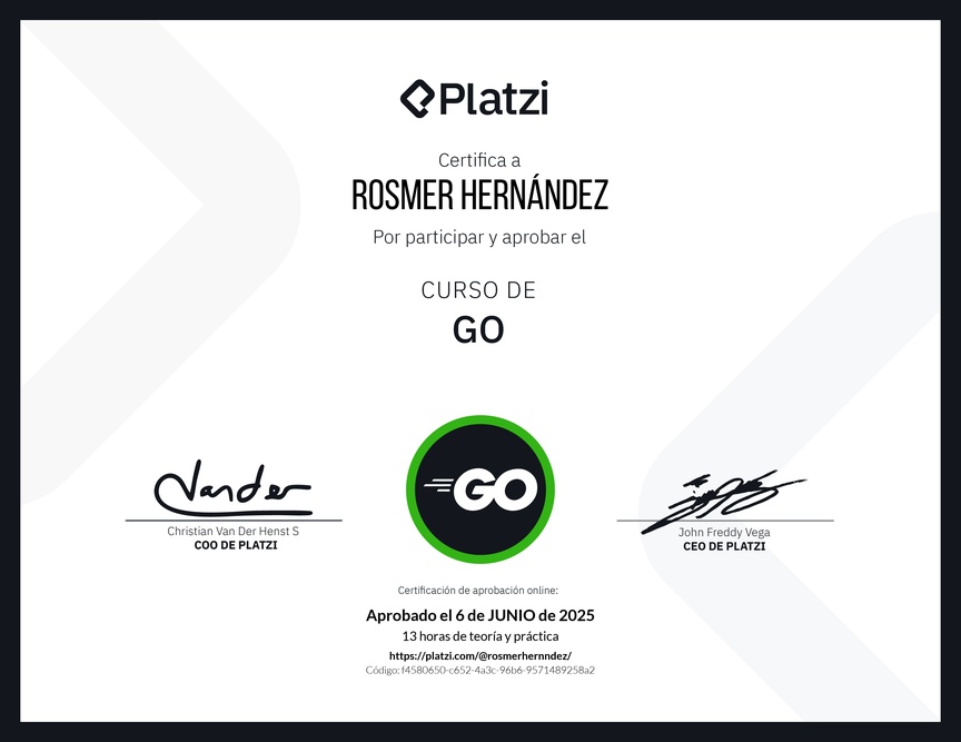 Diploma del Curso de Go