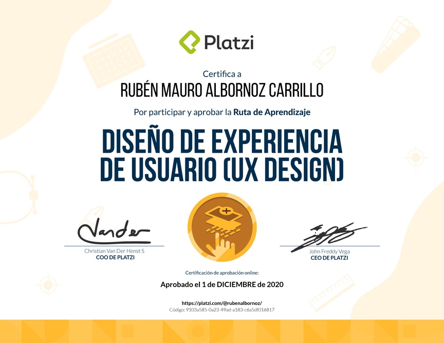 Diploma de la Ruta de Aprendizaje de Diseño de Experiencia de Usuario (UX Design)